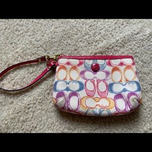 Coach zipper wristlet